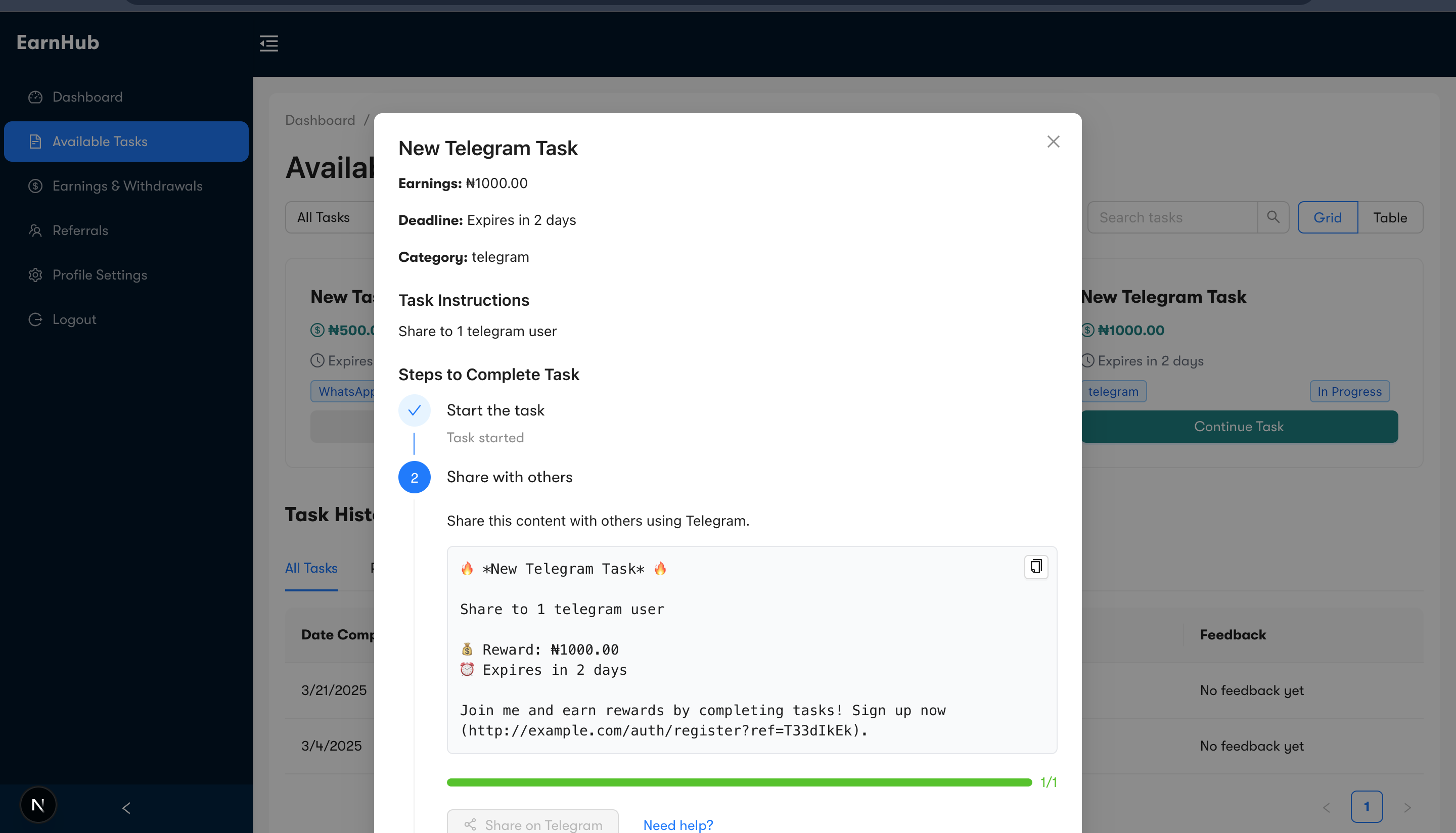 EarnHub - Online Earn Platform screenshot 1
